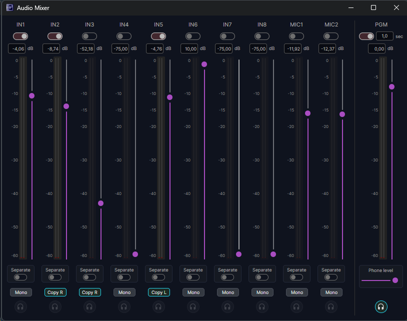 GoStream Audio Mixer